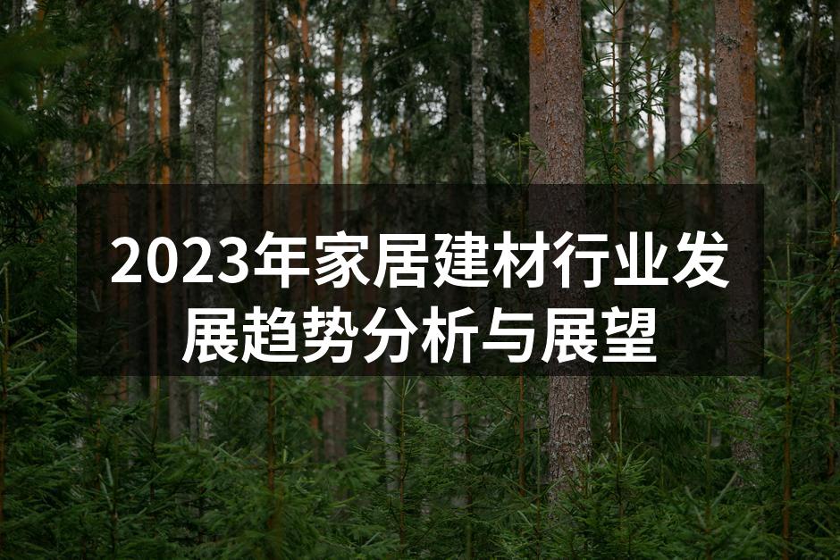 2023年家居建材行业发展趋势分析与展望